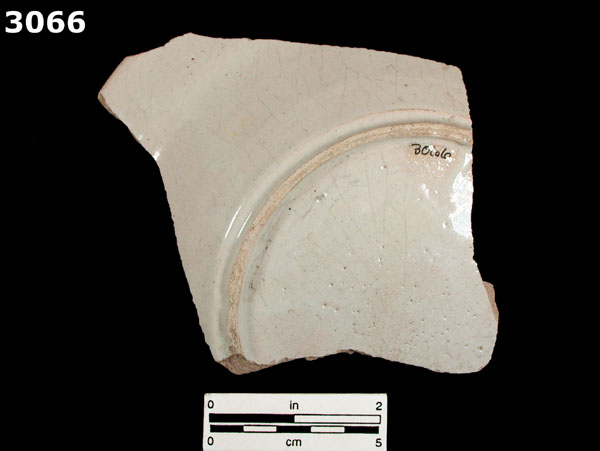 PUEBLA BLUE ON WHITE specimen 3066 rear view