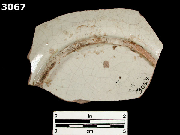 PUEBLA BLUE ON WHITE specimen 3067 rear view