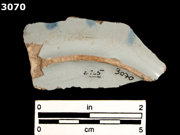 SAN AGUSTIN BLUE ON WHITE specimen 3070 rear view