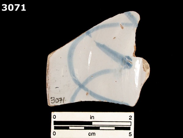SAN AGUSTIN BLUE ON WHITE specimen 3071 rear view