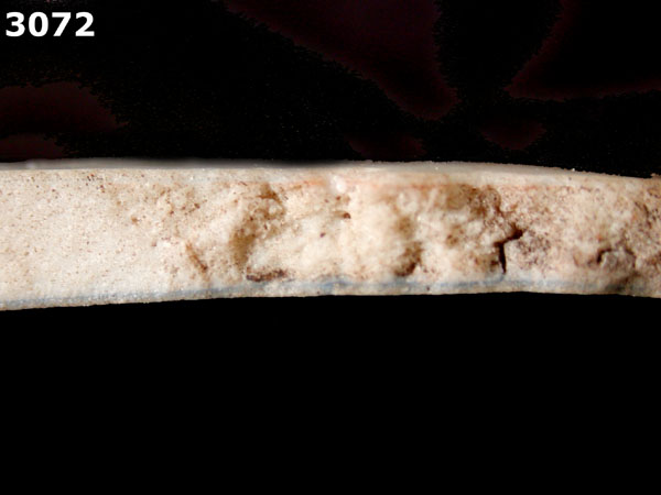 PORCELAIN, KRAAK specimen 3072 side view