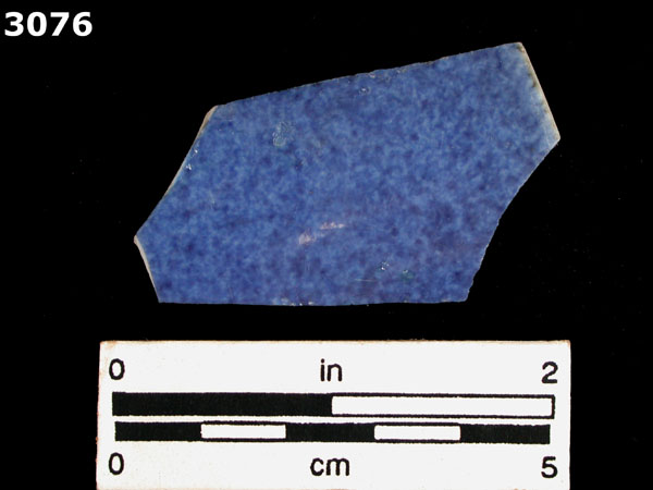 PORCELAIN, POWDER BLUE specimen 3076 front view