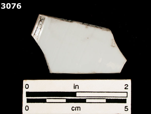 PORCELAIN, POWDER BLUE specimen 3076 rear view