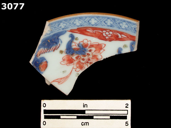 PORCELAIN, CHINESE IMARI specimen 3077 front view