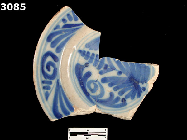 TALAVERA TRADITION, BLUE ON WHITE specimen 3085 