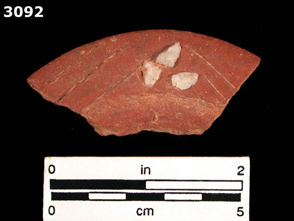 FELDSPAR-INLAID REDWARE specimen 3092 front view