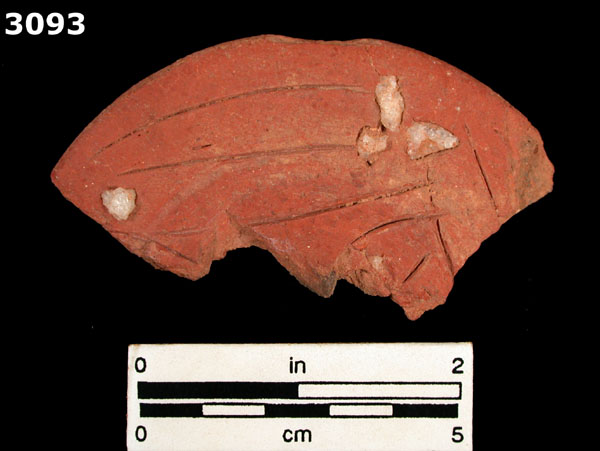 FELDSPAR-INLAID REDWARE specimen 3093 front view