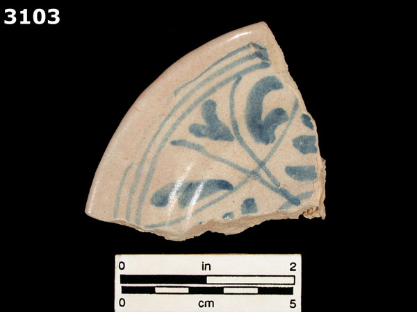 TALAVERA TRADITION, BLUE ON WHITE specimen 3103 