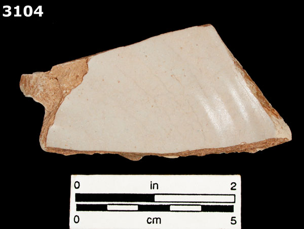 UNIDENTIFIED POLYCHROME MAJOLICA, IBERIAN specimen 3104 rear view