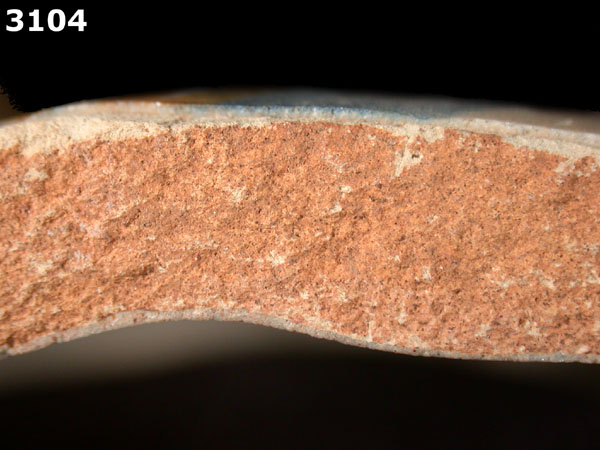 UNIDENTIFIED POLYCHROME MAJOLICA, IBERIAN specimen 3104 side view