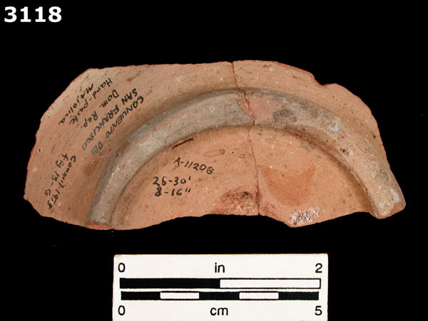 HARD PASTE MAJOLICA specimen 3118 rear view