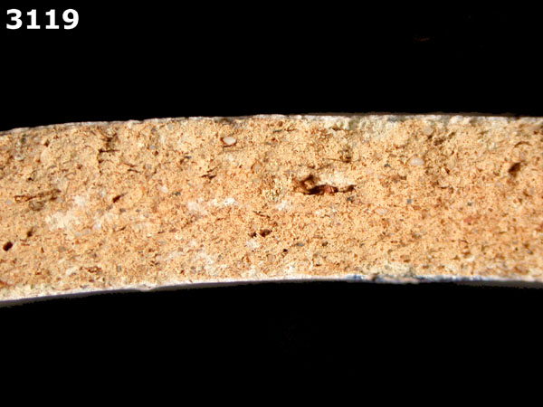 HARD PASTE MAJOLICA specimen 3119 side view