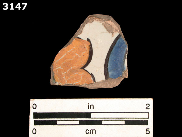 UNIDENTIFIED POLYCHROME MAJOLICA, IBERIAN specimen 3147 front view