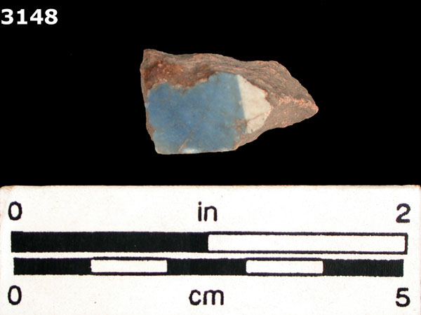 UNIDENTIFIED BLUE ON WHITE MAJOLICA, PUEBLA TRADITION specimen 3148 