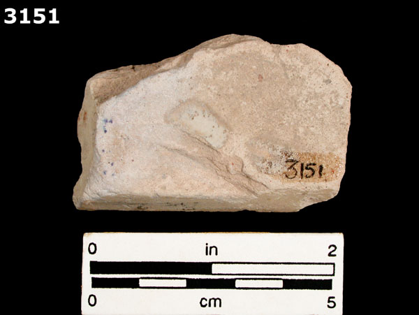 PUEBLA BLUE ON WHITE specimen 3151 rear view