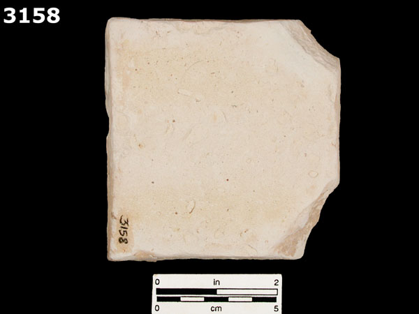 PUEBLA BLUE ON WHITE specimen 3158 rear view