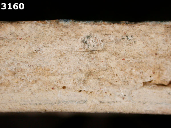 PUEBLA BLUE ON WHITE specimen 3160 side view