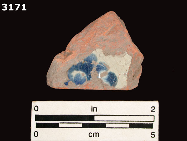 UNIDENTIFIED BLUE ON WHITE MAJOLICA, MEXICO CITY TRADITION specimen 3171 