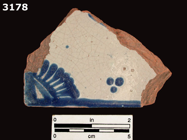 PUEBLA BLUE ON WHITE specimen 3178 front view