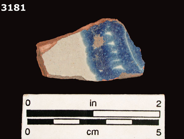 PUEBLA BLUE ON WHITE specimen 3181 front view