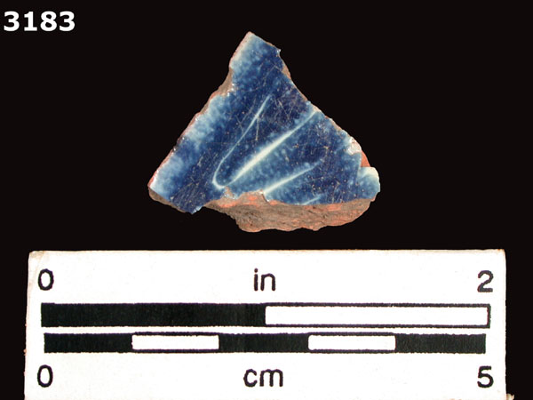 PUEBLA BLUE ON WHITE specimen 3183 front view