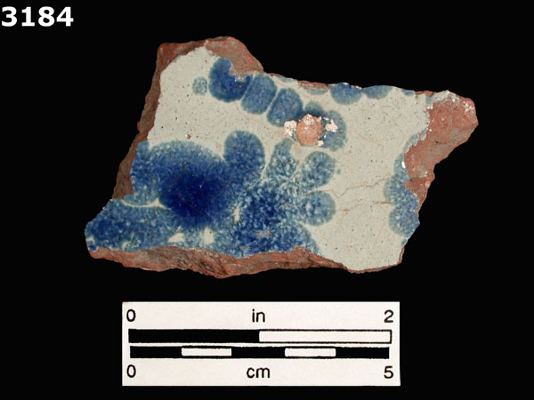PUEBLA BLUE ON WHITE specimen 3184 front view