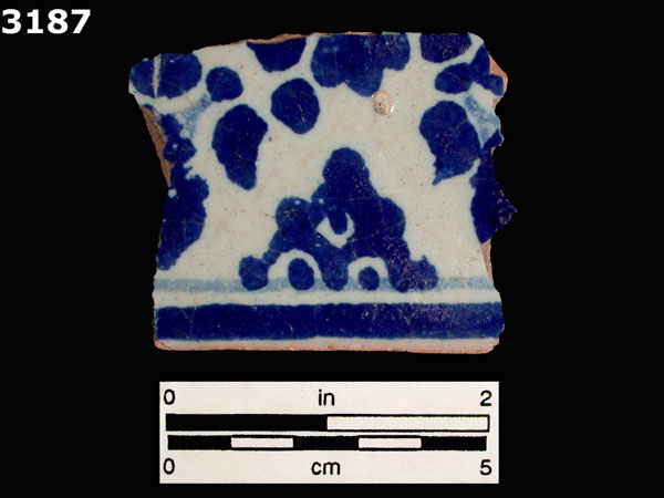 PUEBLA BLUE ON WHITE specimen 3187 