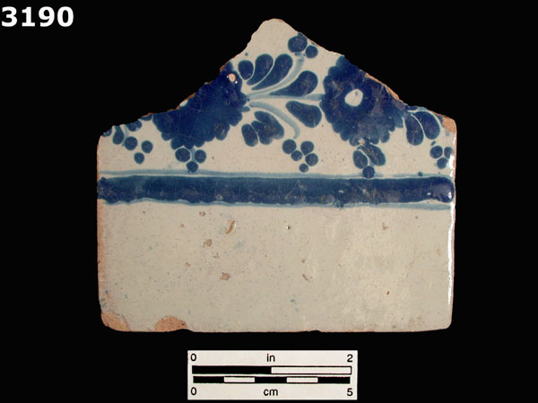 PUEBLA BLUE ON WHITE specimen 3190 front view