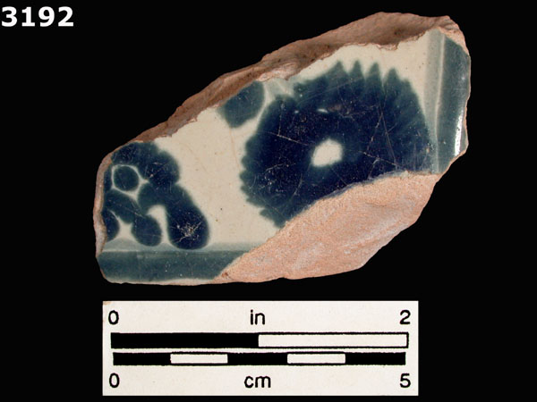 PUEBLA BLUE ON WHITE specimen 3192 front view