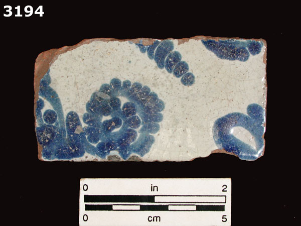 PUEBLA BLUE ON WHITE specimen 3194 front view