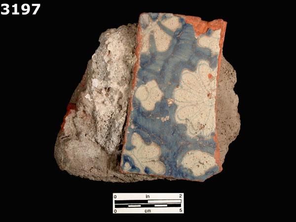 PUEBLA BLUE ON WHITE specimen 3197 front view