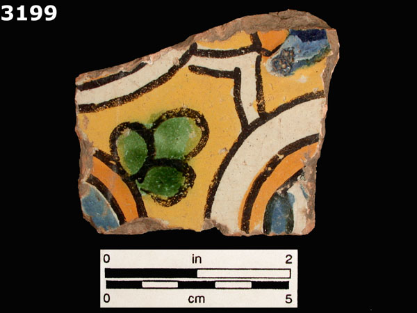 UNIDENTIFIED POLYCHROME MAJOLICA, MEXICO specimen 3199 