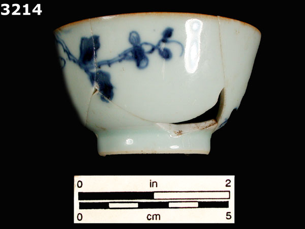 PORCELAIN, CH ING BLUE ON WHITE specimen 3214 front view