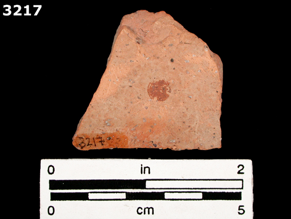 NORTH DEVON GRAVEL TEMPERED WARE specimen 3217 rear view