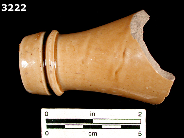 STONEWARE, BRISTOL GLAZE GINGER BEER BOTTLE specimen 3222 front view