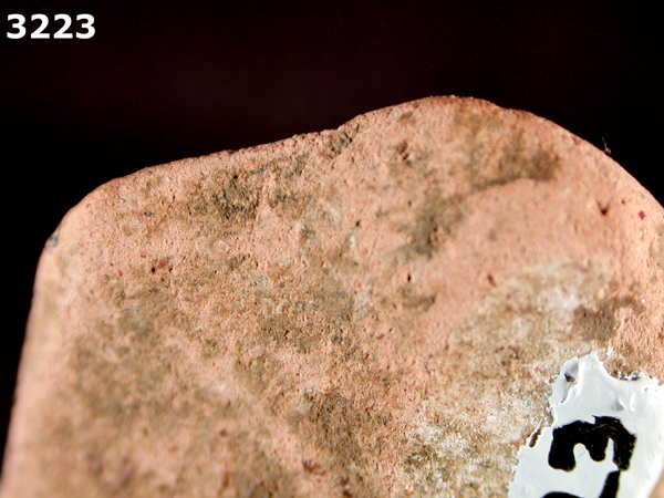 GREEN LEAD GLAZED COARSE EARTHENWARE specimen 3223 side view