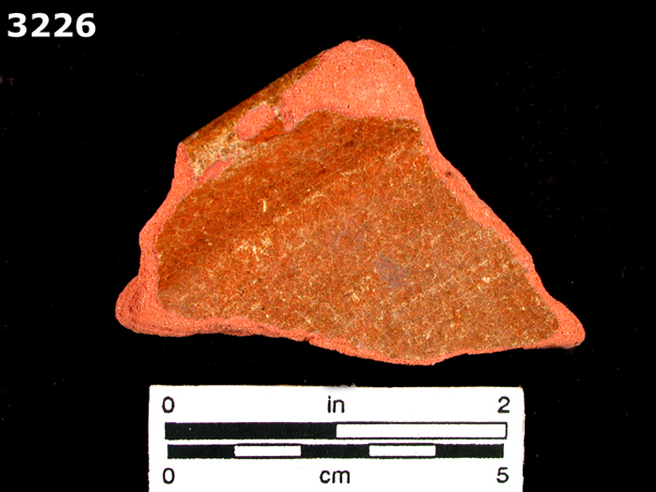 SIXTEENTH CENTURY LEAD-GLAZED REDWARE specimen 3226 front view