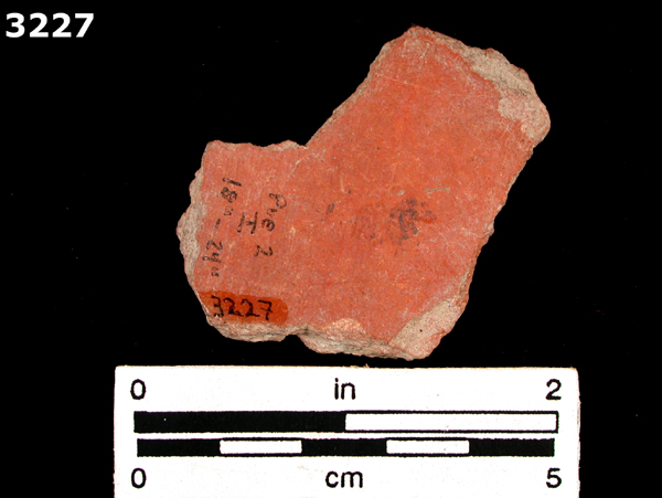 FELDSPAR-INLAID REDWARE specimen 3227 rear view