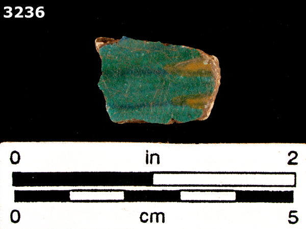 UNIDENTIFIED POLYCHROME MAJOLICA, IBERIAN specimen 3236 