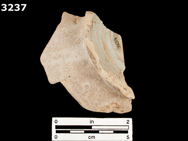 UNIDENTIFIED POLYCHROME MAJOLICA, IBERIAN specimen 3237 rear view