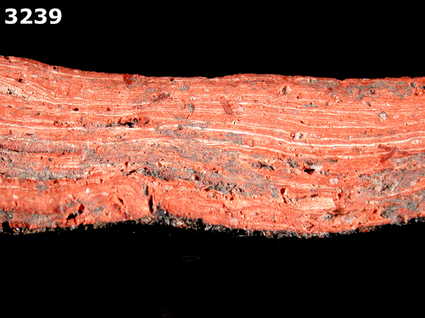 BLACK LEAD GLAZED COARSE EARTHENWARE specimen 3239 side view