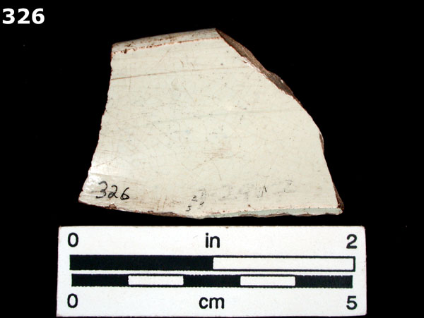 PEARLWARE, SPONGED OR SPATTERED specimen 326 rear view