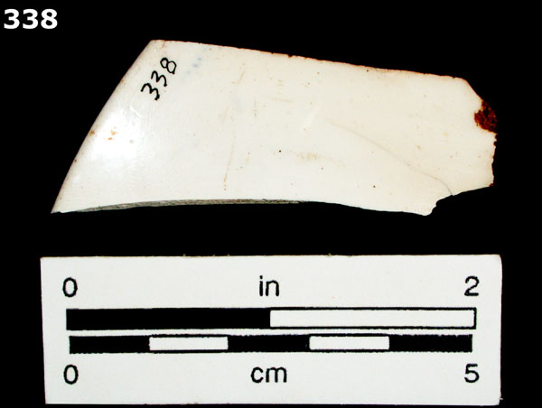 PEARLWARE, HAND PAINTED BLUE AND WHITE specimen 338 rear view