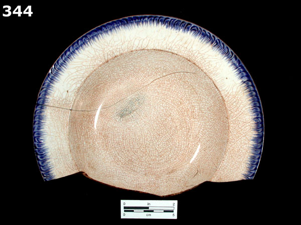 PEARLWARE, EDGED specimen 344 front view