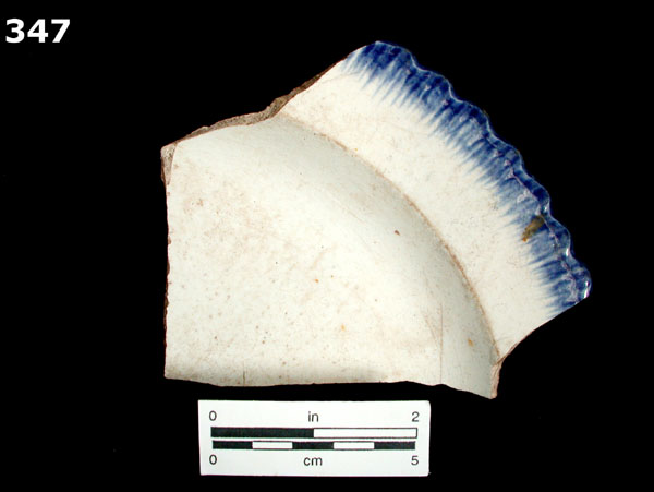 PEARLWARE, EDGED specimen 347 front view