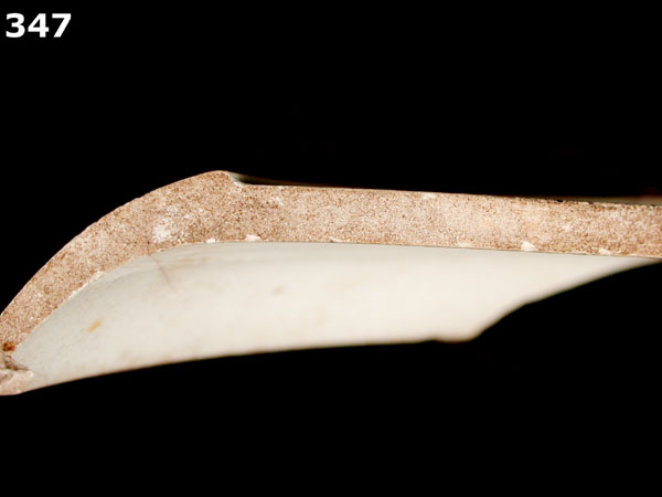 PEARLWARE, EDGED specimen 347 side view