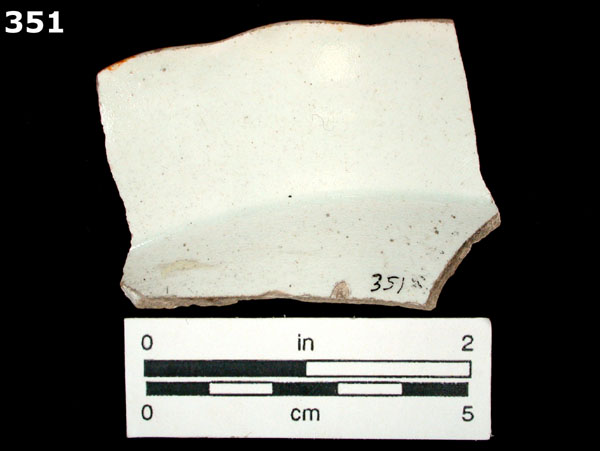 PEARLWARE, EDGED specimen 351 rear view