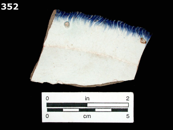 PEARLWARE, EDGED specimen 352 front view