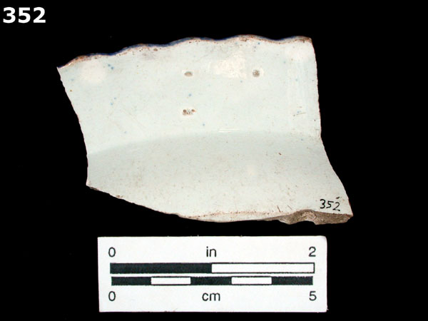 PEARLWARE, EDGED specimen 352 rear view