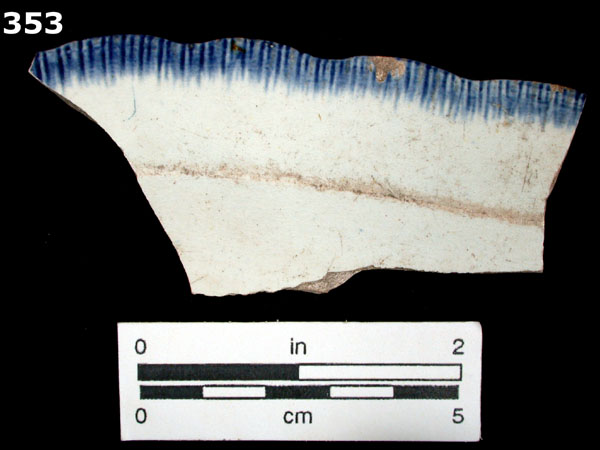 PEARLWARE, EDGED specimen 353 front view